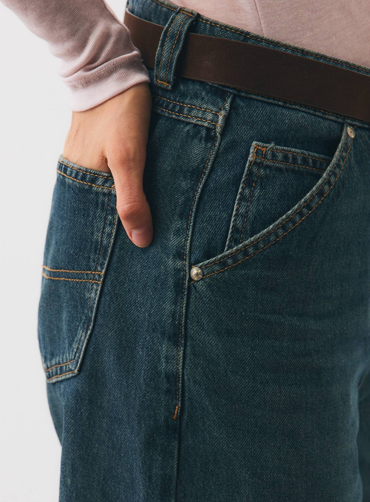 Barrel Belted Greencast Jeans 16S - Image 3